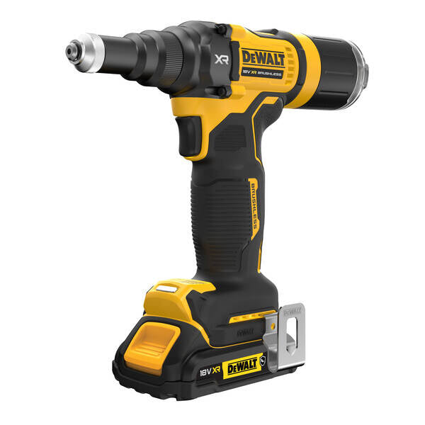 18V XR 2Ah brushless riveter (with 2 batteries, charger and case) - DCF403D2GT-QW - DeWALT 18V XR 2Ah brushless riveter (with 2 batteries, charger and case) - DCF403D2GT-QW - DeWALT